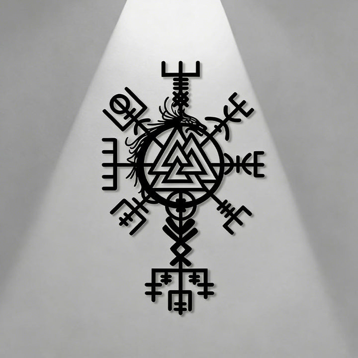 WorldNorse Viking Vegvisir Valknut Jormungandr Metal Wall Decor - image 13