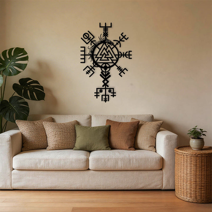 WorldNorse Viking Vegvisir Valknut Jormungandr Metal Wall Decor - image 17