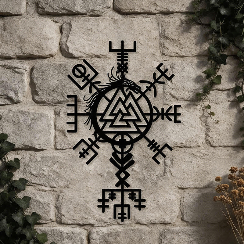 WorldNorse Viking Vegvisir Valknut Jormungandr Metal Wall Decor - image 16