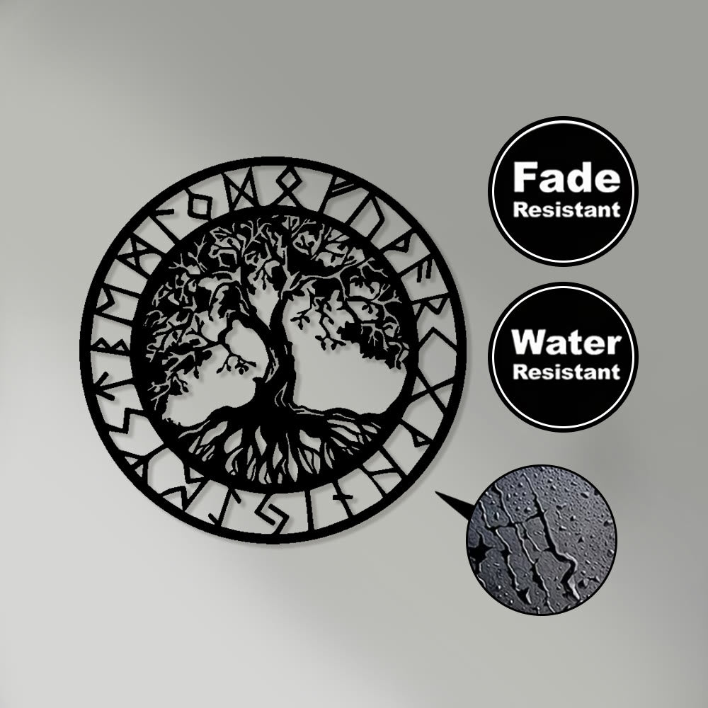 WorldNorse Tree of Life Rune Frame Metal Wall Decor - image 3