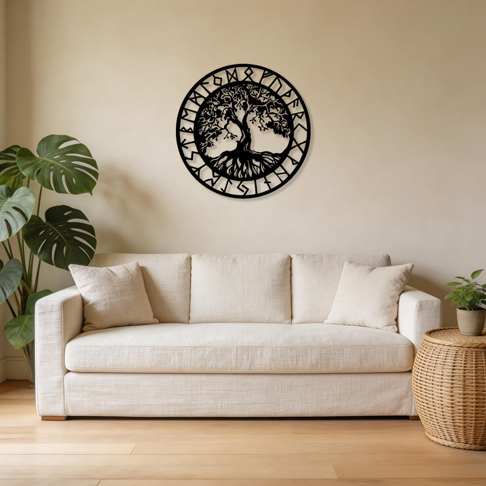 WorldNorse Tree of Life Rune Frame Metal Wall Decor - image 5