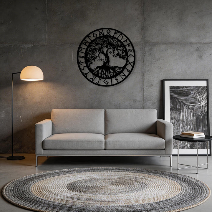 WorldNorse Tree of Life Rune Frame Metal Wall Decor - image 6