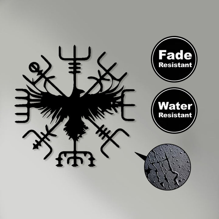 WorldNorse Viking Vegvisir Raven Metal Wall Decor - image 3