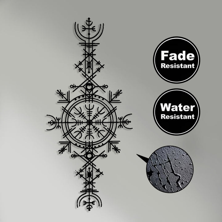 WorldNorse Vegvisir Helm of Awe Metal Wall Decor - image 3