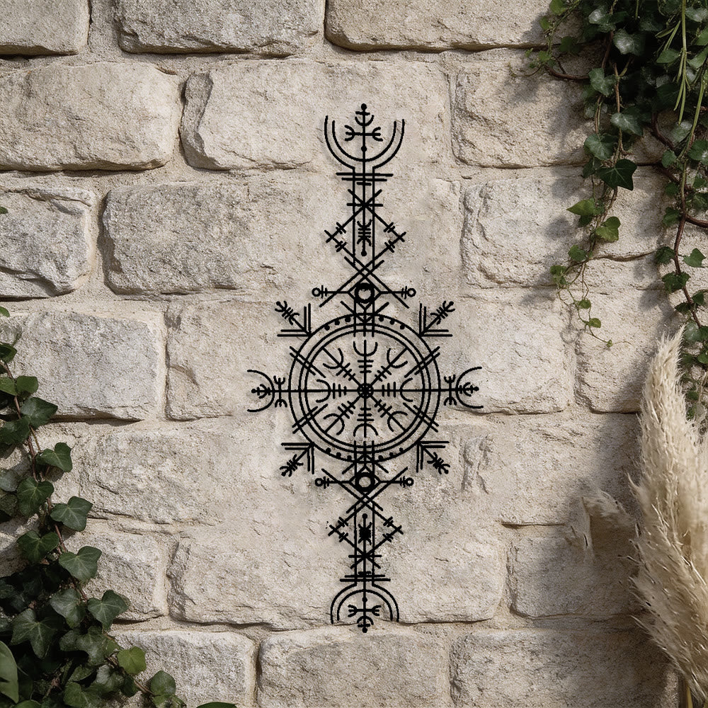 WorldNorse Vegvisir Helm of Awe Metal Wall Decor - image 4