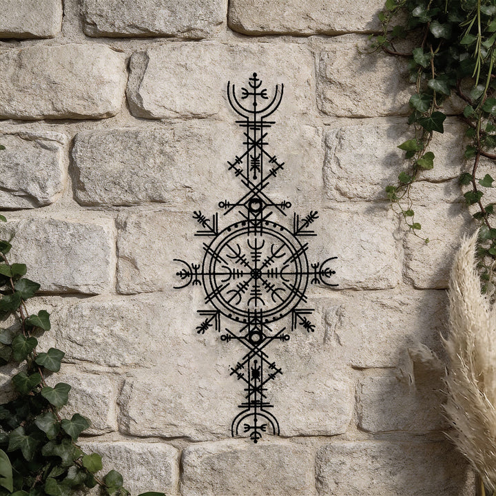 WorldNorse Vegvisir Helm of Awe Metal Wall Decor - image 4