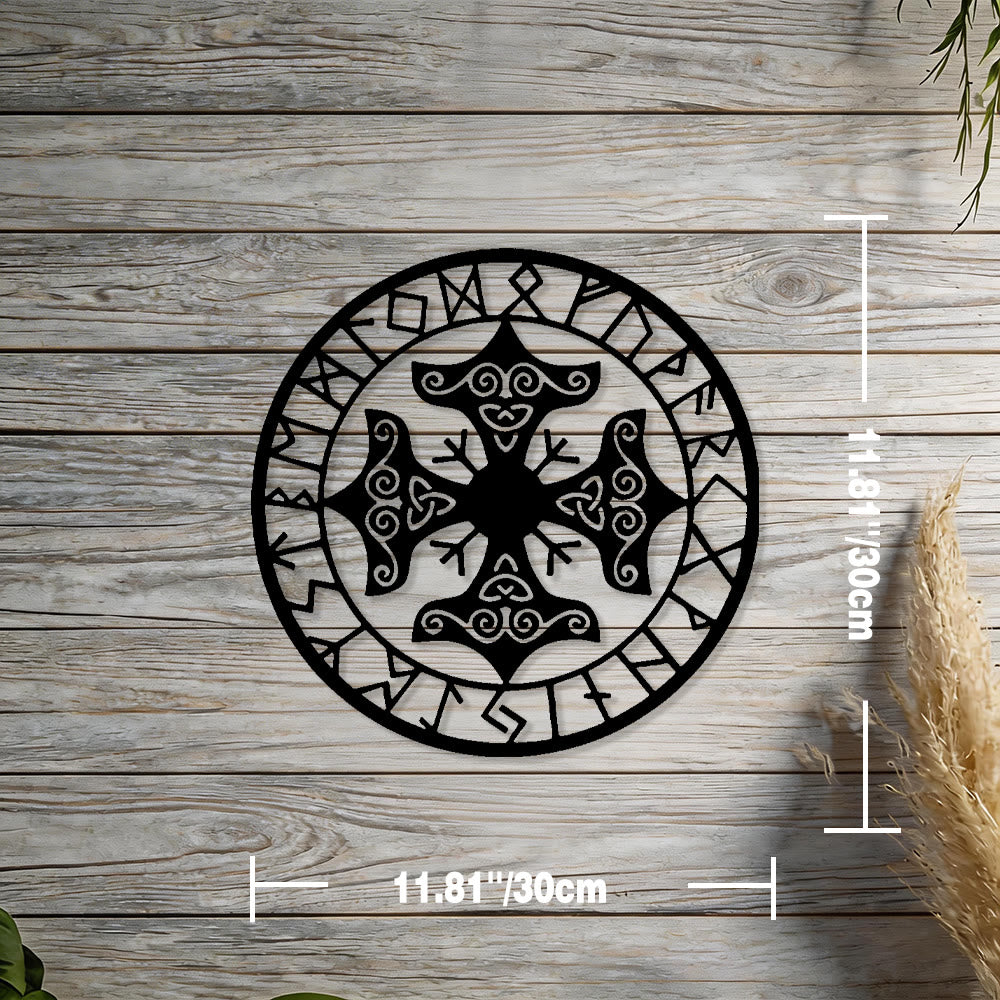 WorldNorse Triquetra Rune Circle Metal Wall Decor - Viking Knot Wall ...