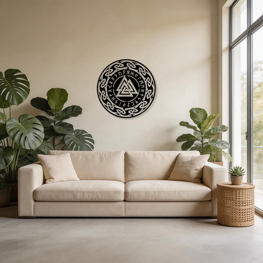 WorldNorse Valknut Celtic Knot Rune Circle Metal Wall Decor - image 5