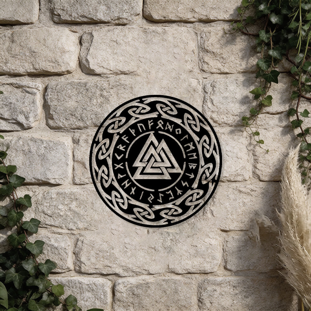 WorldNorse Valknut Celtic Knot Rune Circle Metal Wall Decor - image 4