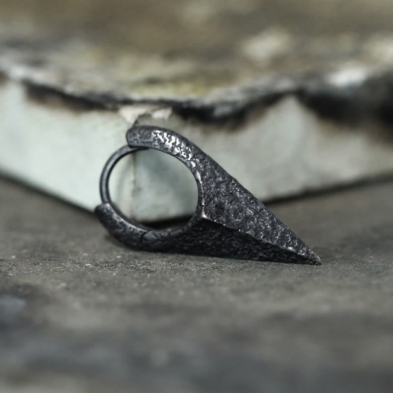 WorldNorse Handcrafted 925 Silver Spearhead Textured Earrings - image 4