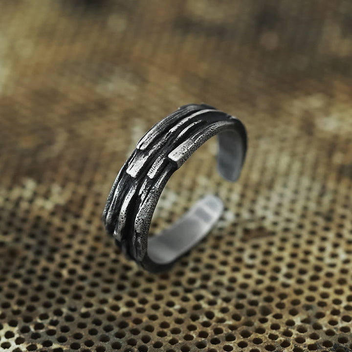WorldNorse Handcrafted 999 Silver Timber Texture Ring - image 4