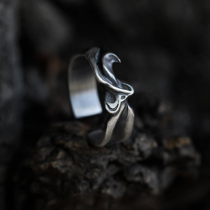 WorldNorse Handcrafted 999 Silver Blaze Texture Ring - image 2
