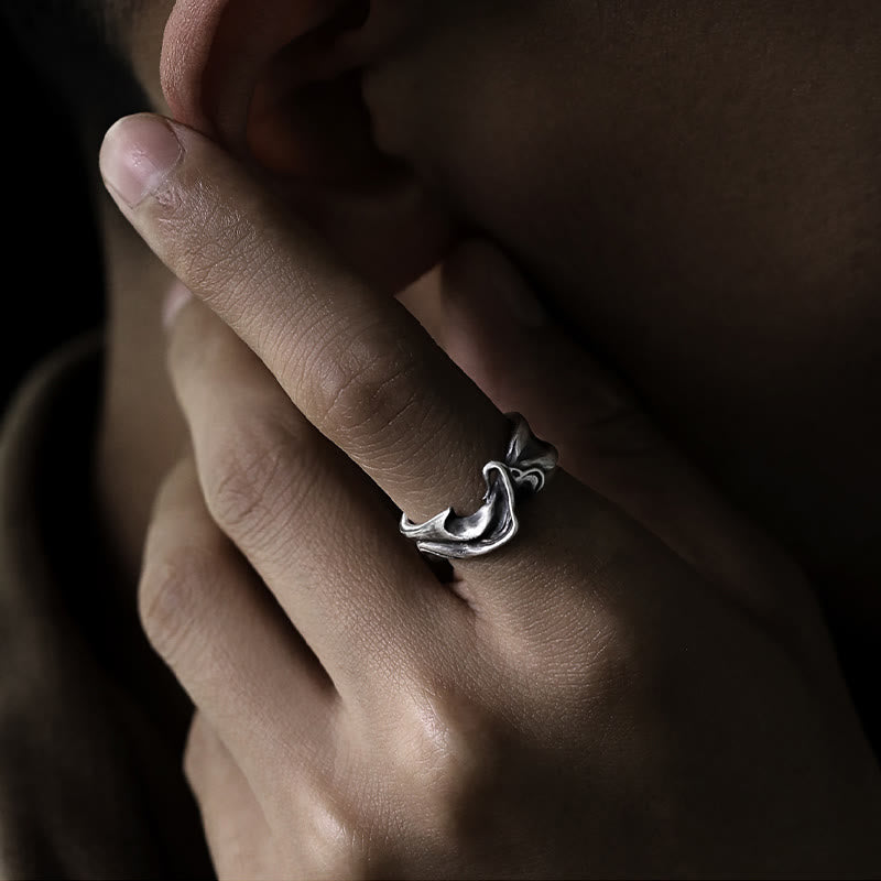 WorldNorse Handcrafted 999 Silver Blaze Texture Ring - image 1