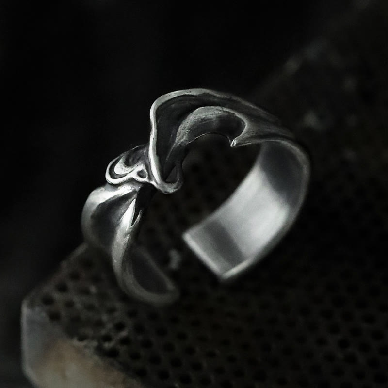 WorldNorse Handcrafted 999 Silver Blaze Texture Ring - image 3
