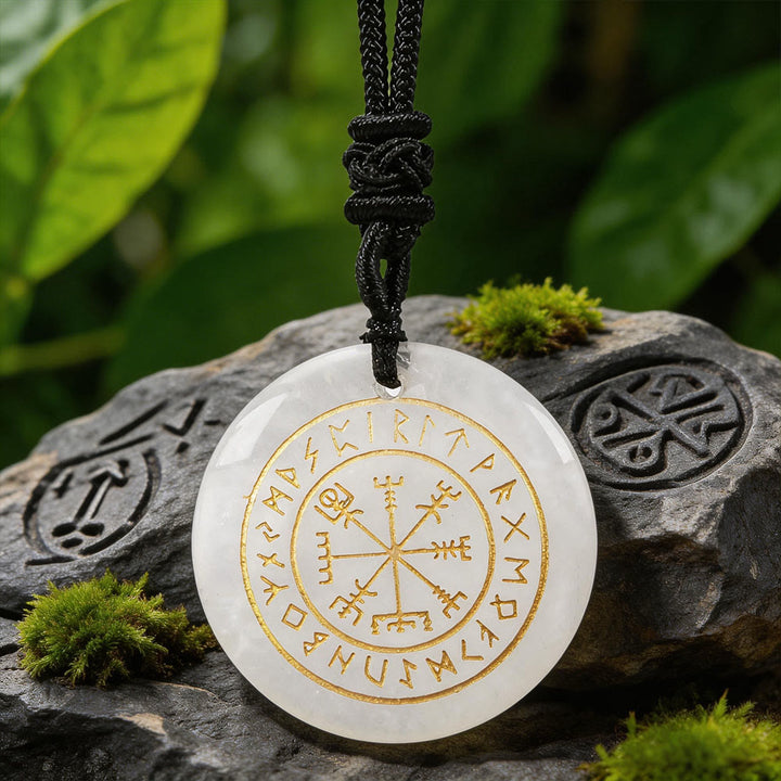 FREE Today: Natural Crystal Viking Compass Energy Pendant Necklace - Clear Quartz - image 7