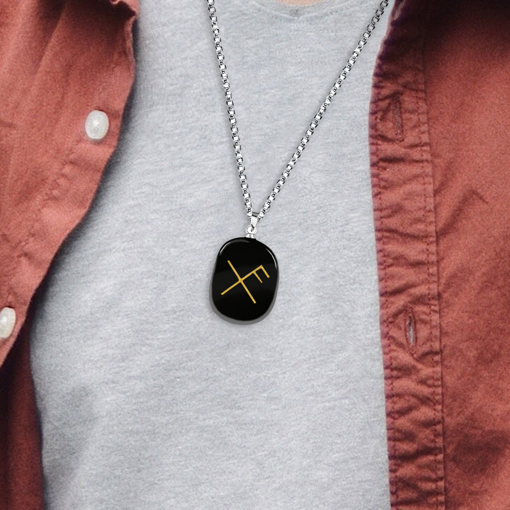 WorldNorse Gibo Auja Luck Rune Crystal Necklace - image 1