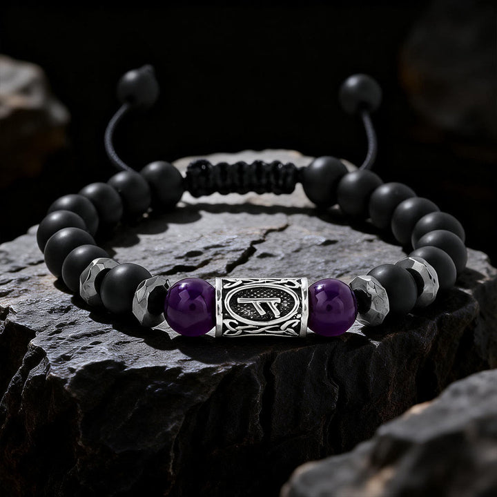 FREE Today: Viking Rune Crystal Beaded Adjustable Braided Bracelet - Amethyst - image 4