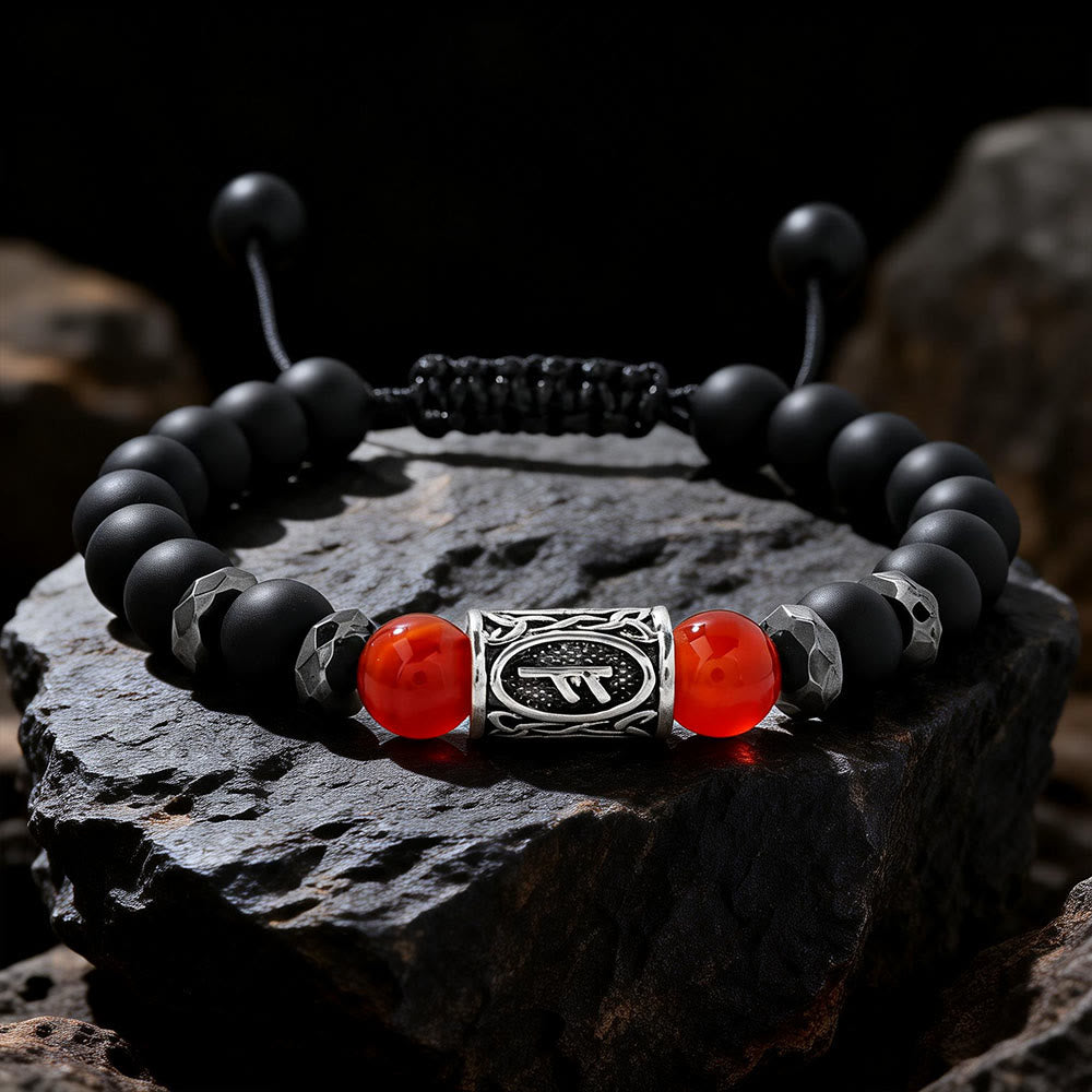 FREE Today: Viking Rune Crystal Beaded Adjustable Braided Bracelet - Red Agate - image 6