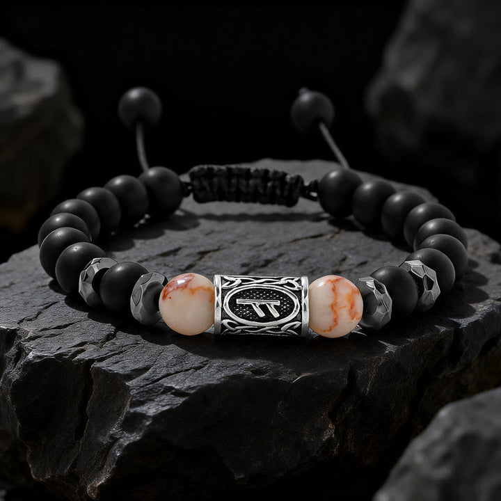 FREE Today: Viking Rune Crystal Beaded Adjustable Braided Bracelet - Red Network Stone - image 15