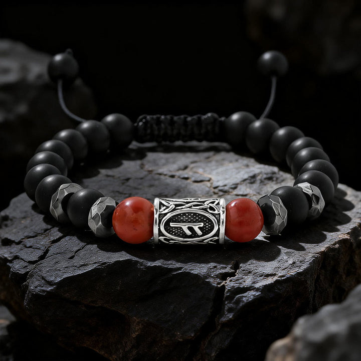 FREE Today: Viking Rune Crystal Beaded Adjustable Braided Bracelet - Red Jasper - image 13