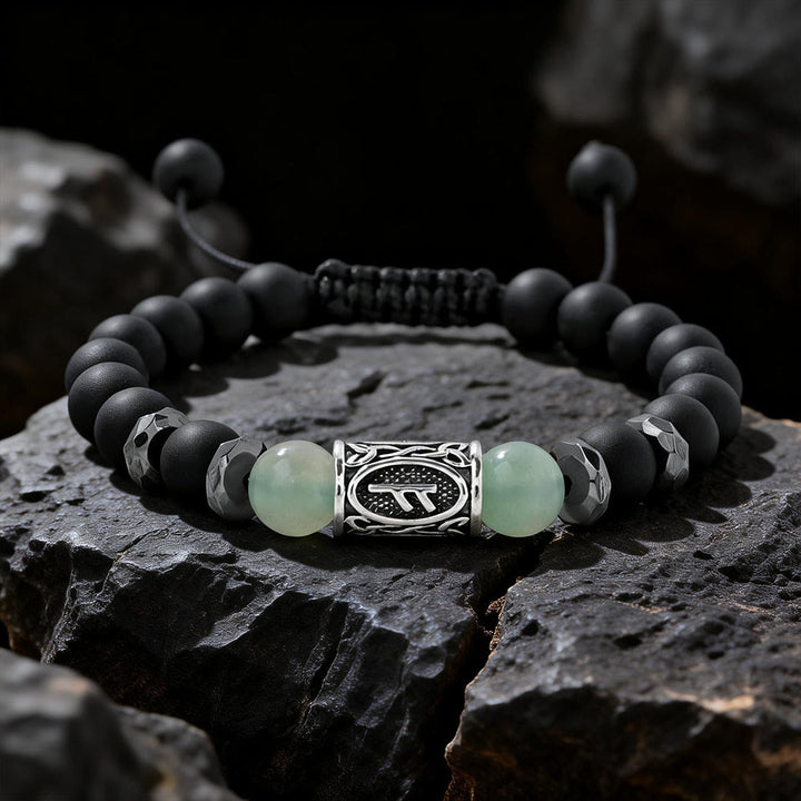 FREE Today: Viking Rune Crystal Beaded Adjustable Braided Bracelet - Green Aventurine - image 9