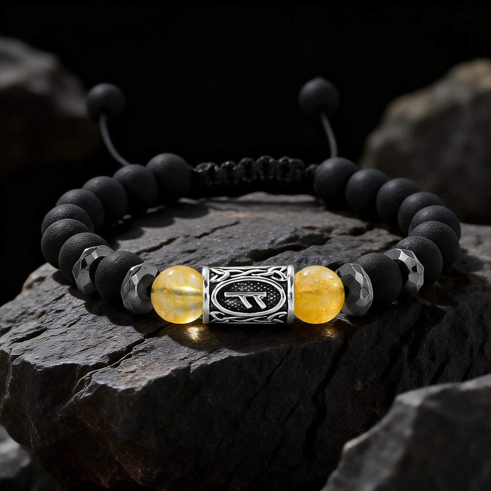 FREE Today: Viking Rune Crystal Beaded Adjustable Braided Bracelet - Citrine - image 11