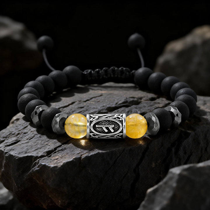FREE Today: Viking Rune Crystal Beaded Adjustable Braided Bracelet - Citrine - image 11