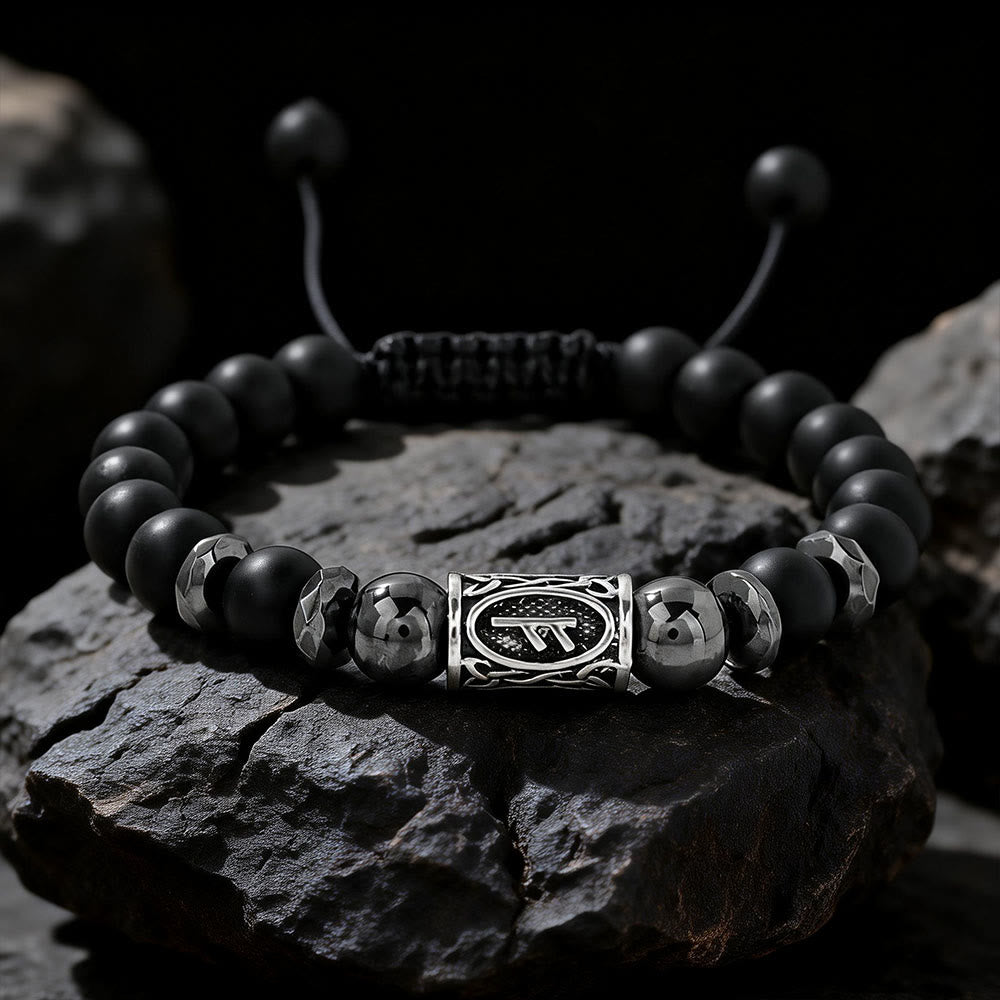 FREE Today: Viking Rune Crystal Beaded Adjustable Braided Bracelet - Hematite - image 14