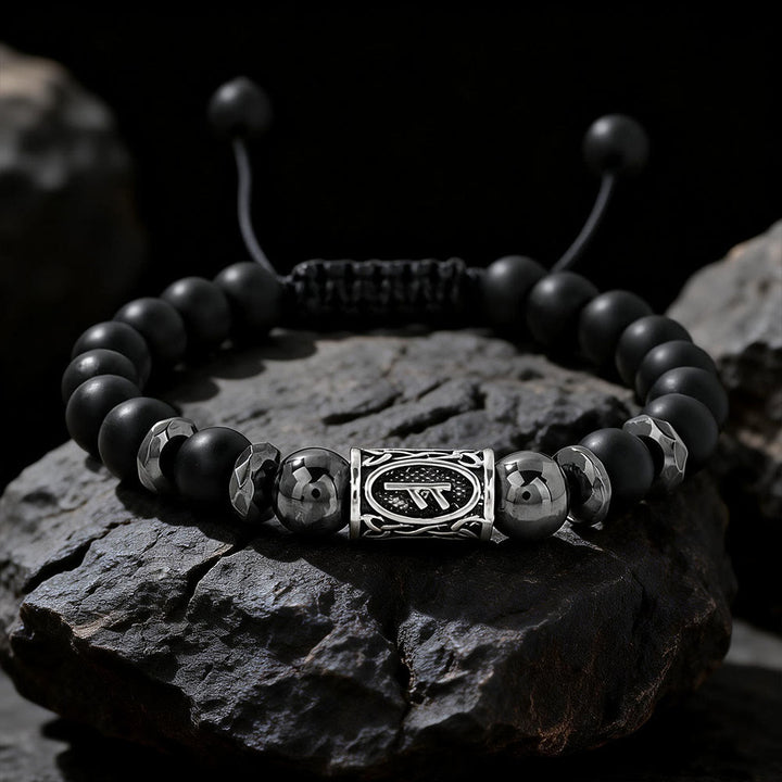 FREE Today: Viking Rune Crystal Beaded Adjustable Braided Bracelet - Hematite - image 14