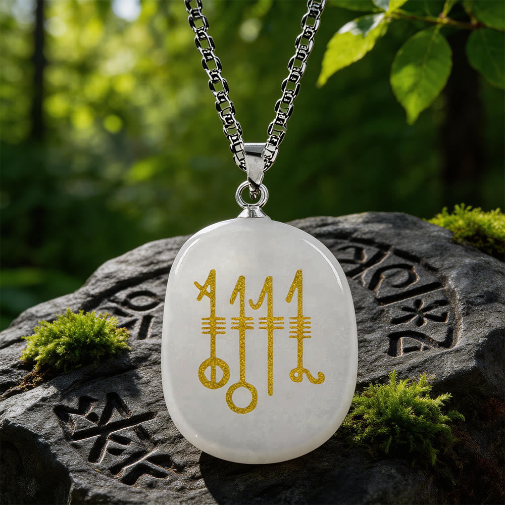 WorldNorse Svefnthorn Slumber Stave Crystal Necklace - Clear Quartz - image 0