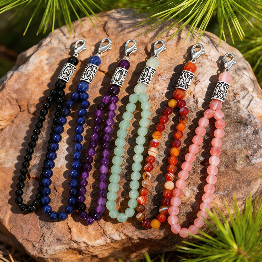 FREE Today: Norse Rune Healing Crystal Beaded Keychain - image 0