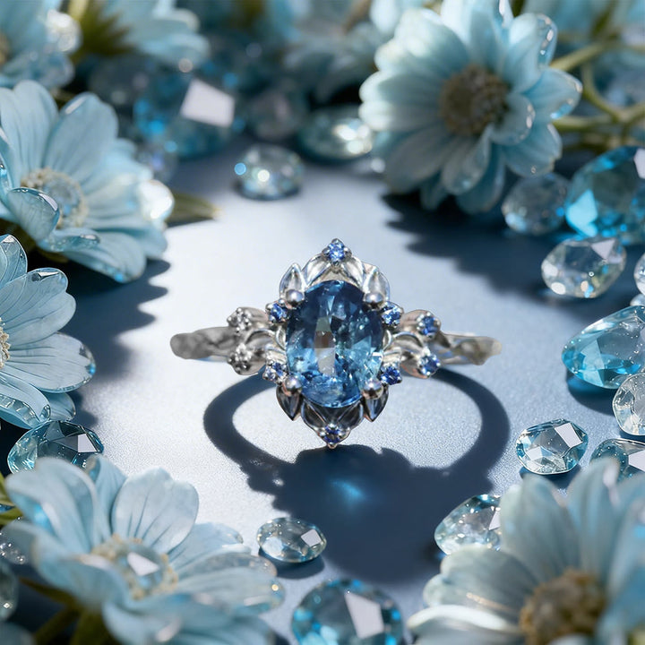 FREE Today: The Celestial Starburst Zircon Ring - Blue - US 10 - image 0