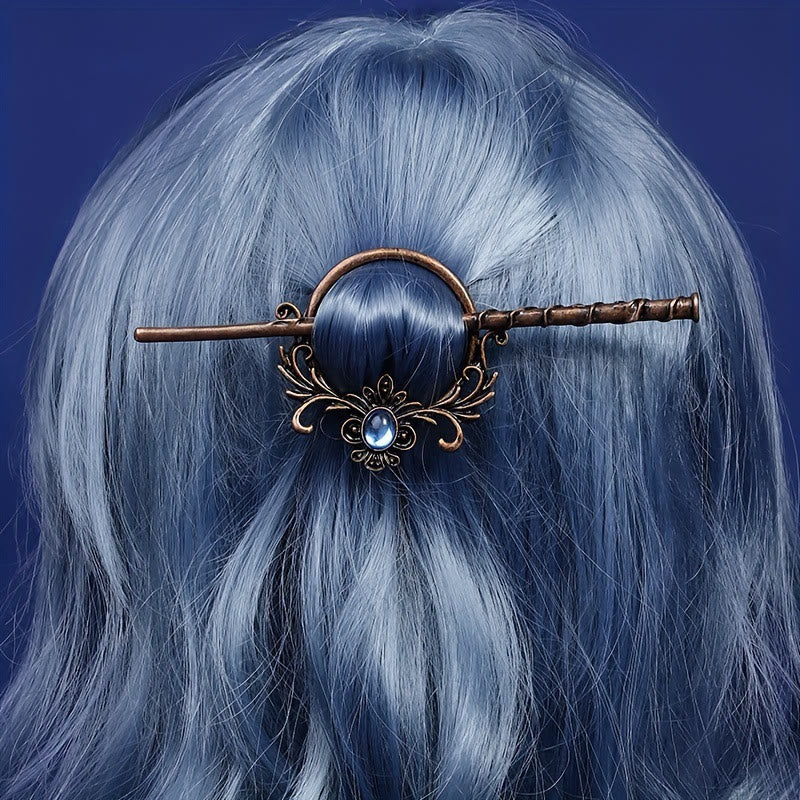 WorldNorse Forged Filigree Moonstone Hairpin - image 2