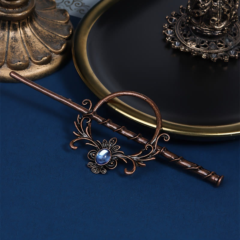 WorldNorse Forged Filigree Moonstone Hairpin - image 1