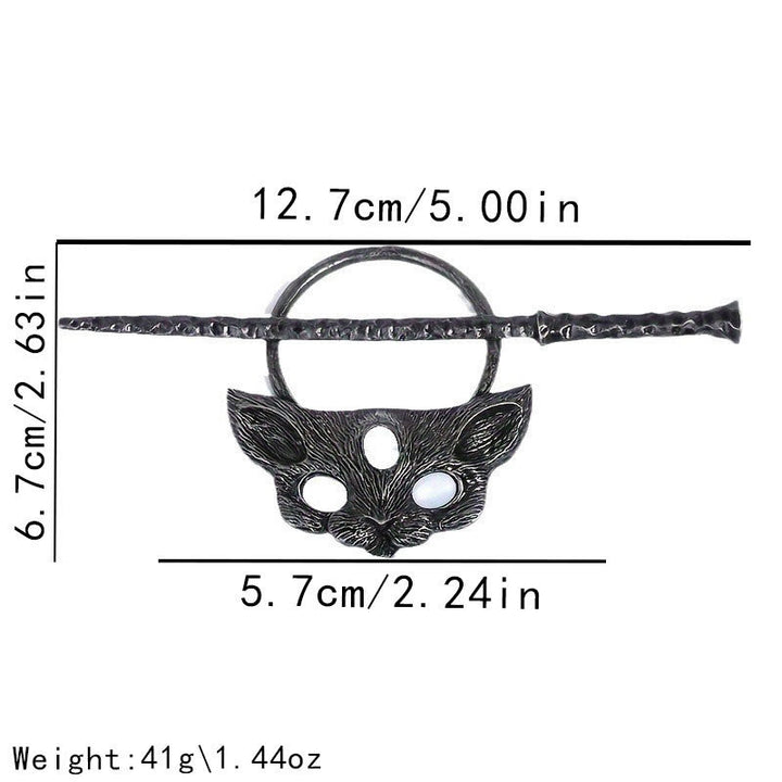 WorldNorse Forged Trine Eye Cat Gem Hairpin - image 5
