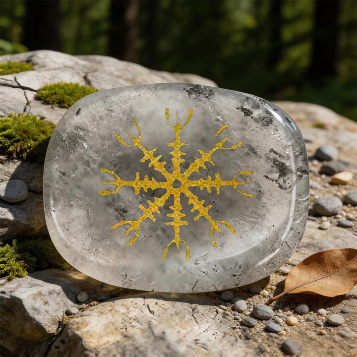 WorldNorse Helm of Awe Courage Protection Rune Crystal Decor - Labradorite - image 16