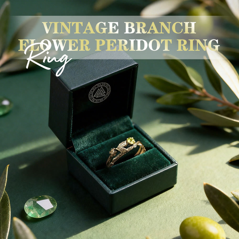 FREE Today: Vintage Branch Flower Peridot Ring - image 2