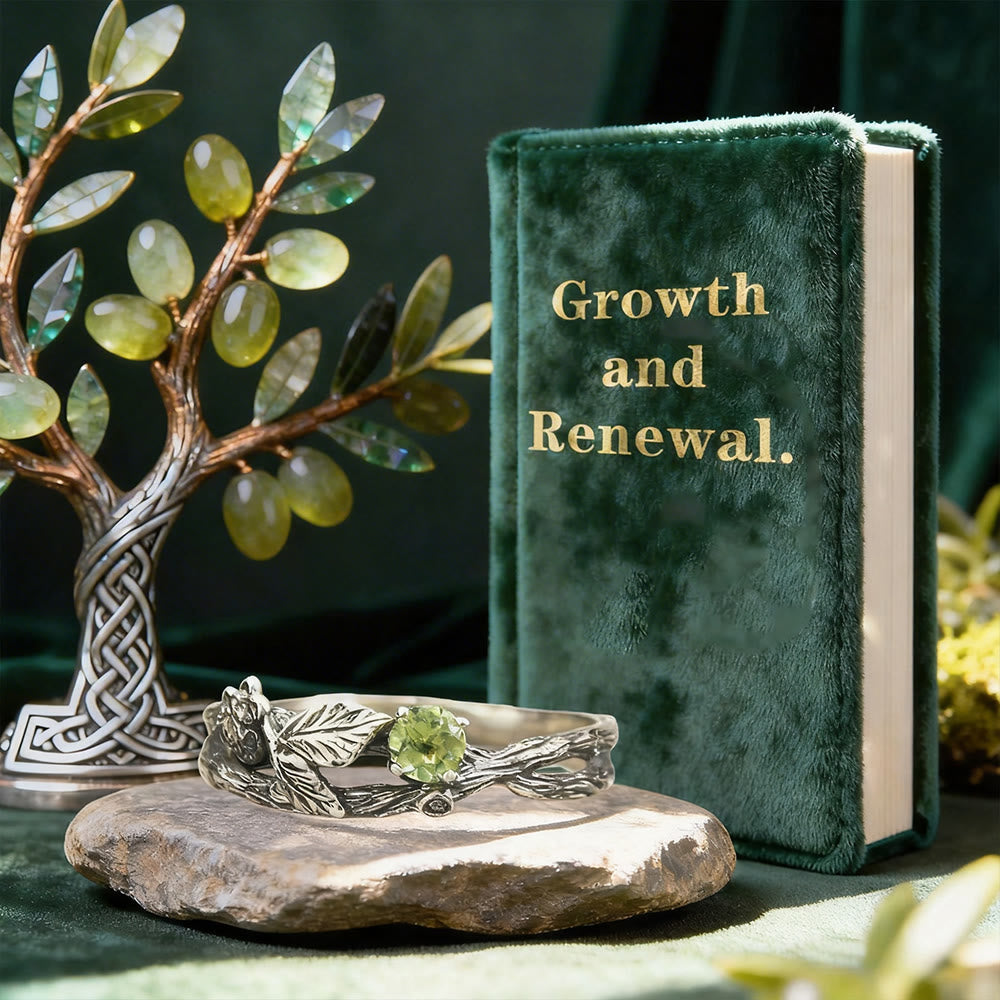 FREE Today: Vintage Branch Flower Peridot Ring - image 3