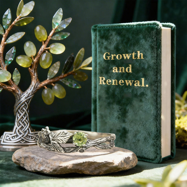 FREE Today: Vintage Branch Flower Peridot Ring - image 3