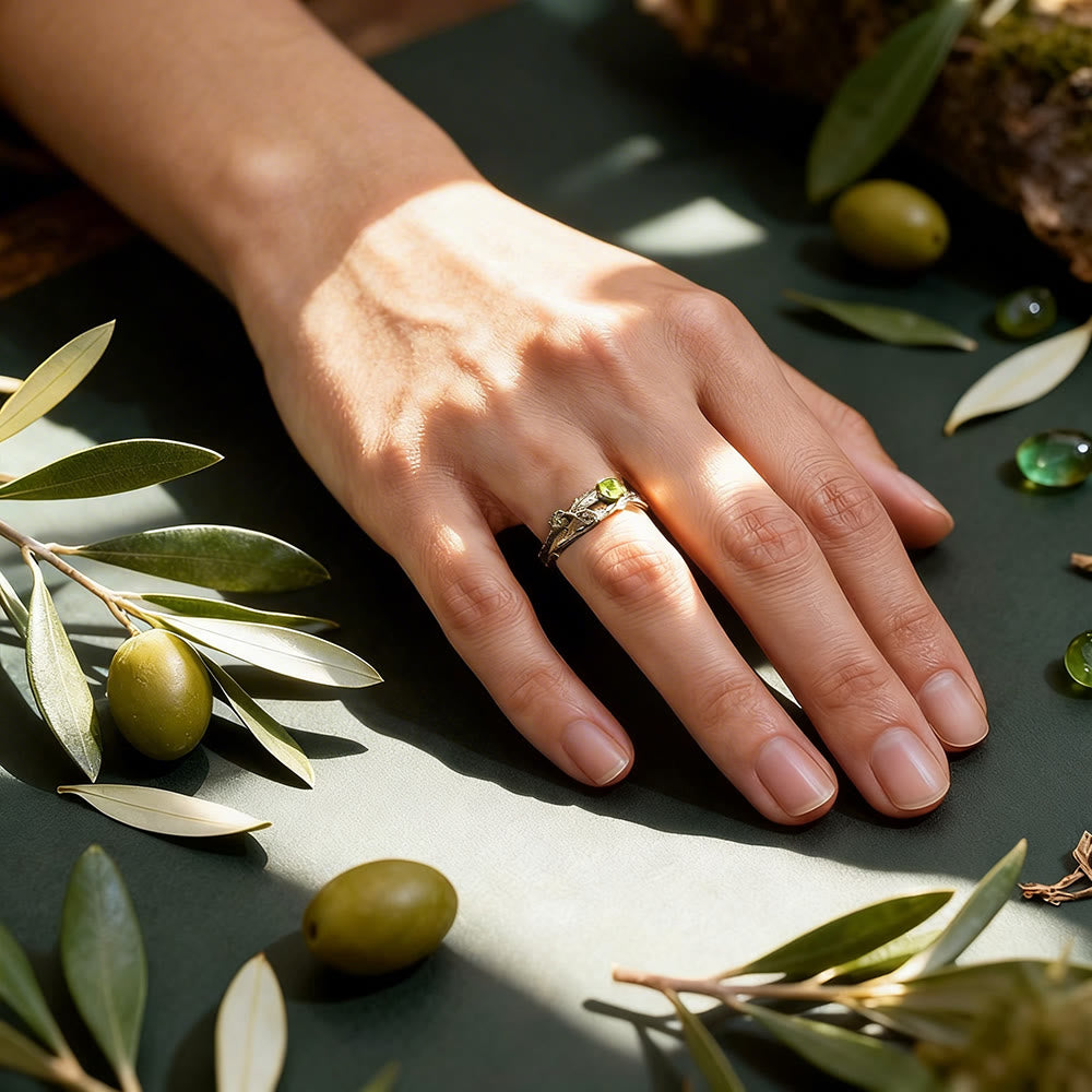 FREE Today: Vintage Branch Flower Peridot Ring - image 1