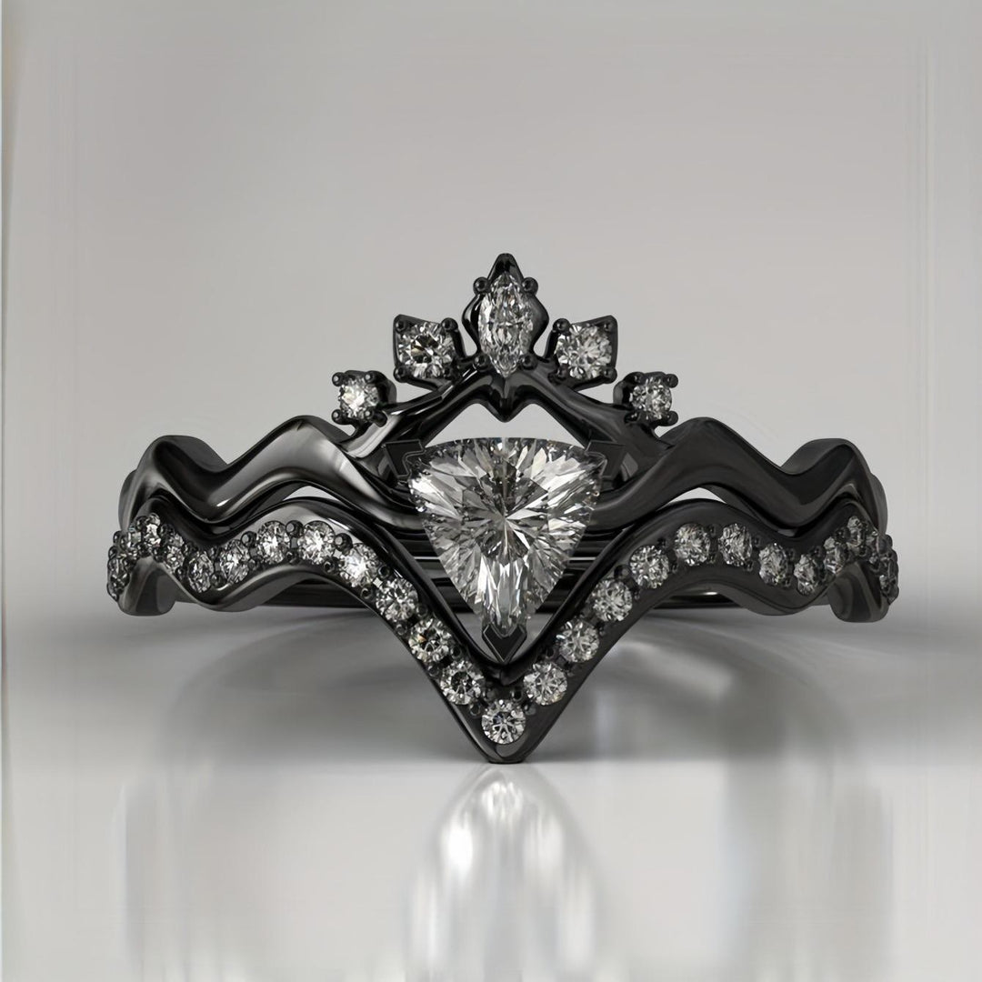 WorldNorse Shadow Crown Ring Set - US 10 - image 0