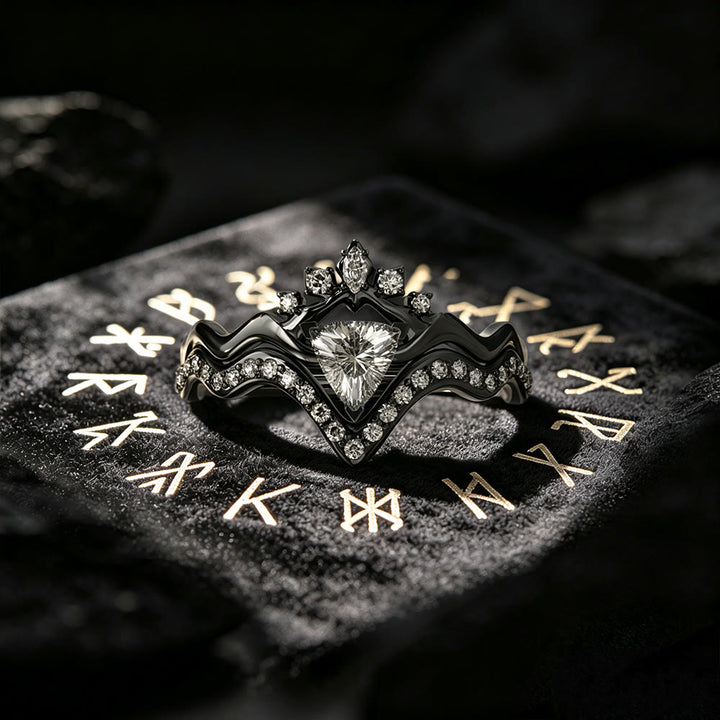 WorldNorse Shadow Crown Ring Set - image 4