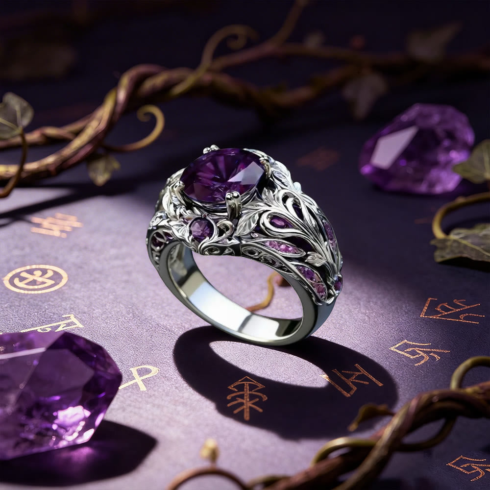 FREE Today: Freyja's Blessing Amethyst Leaf Ring - image 3