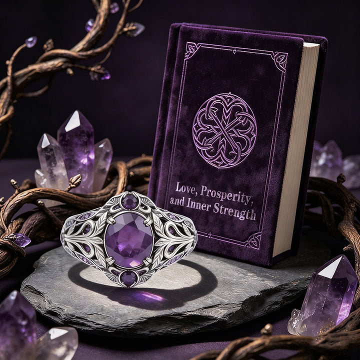 FREE Today: Freyja's Blessing Amethyst Leaf Ring - image 4