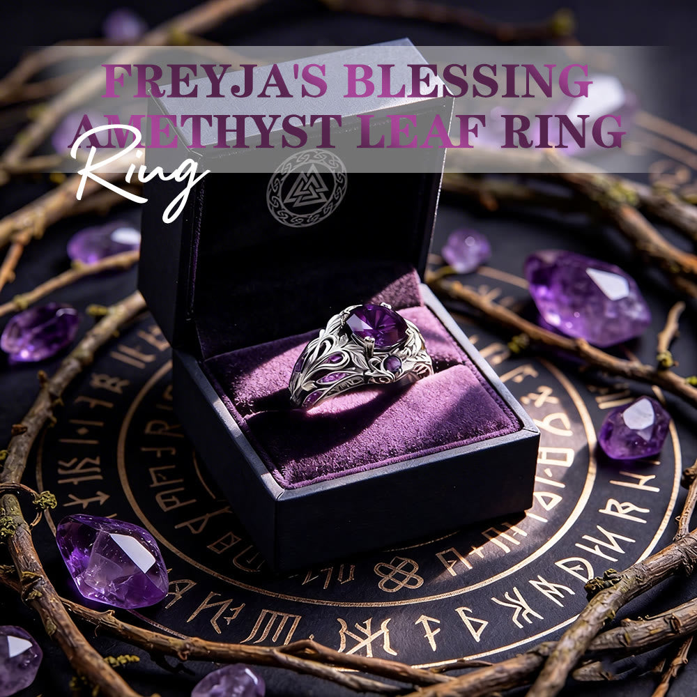 FREE Today: Freyja's Blessing Amethyst Leaf Ring - image 2