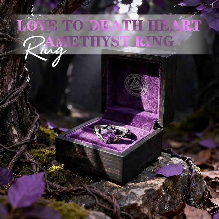 WorldNorse Love to Death Heart Amethyst Ring - image 2