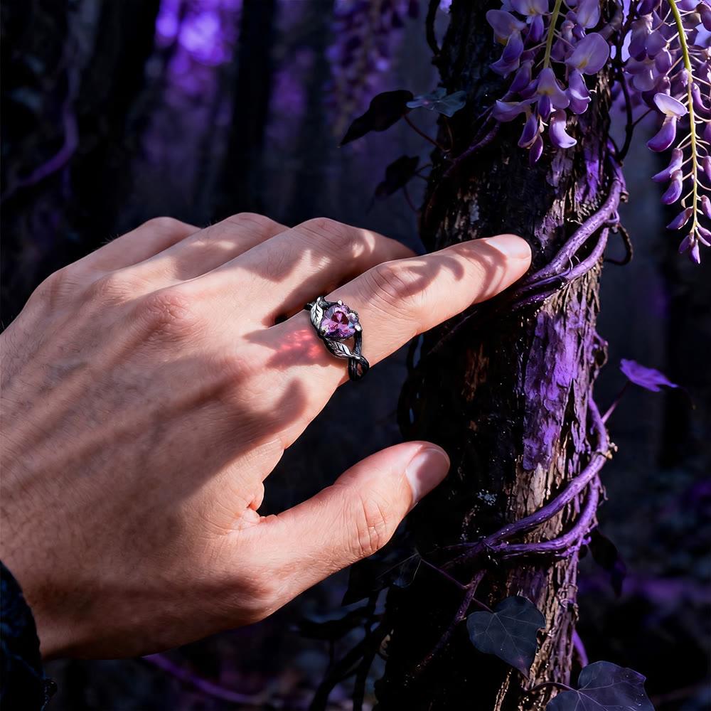 FREE Today: Love to Death Heart Amethyst Ring - image 1