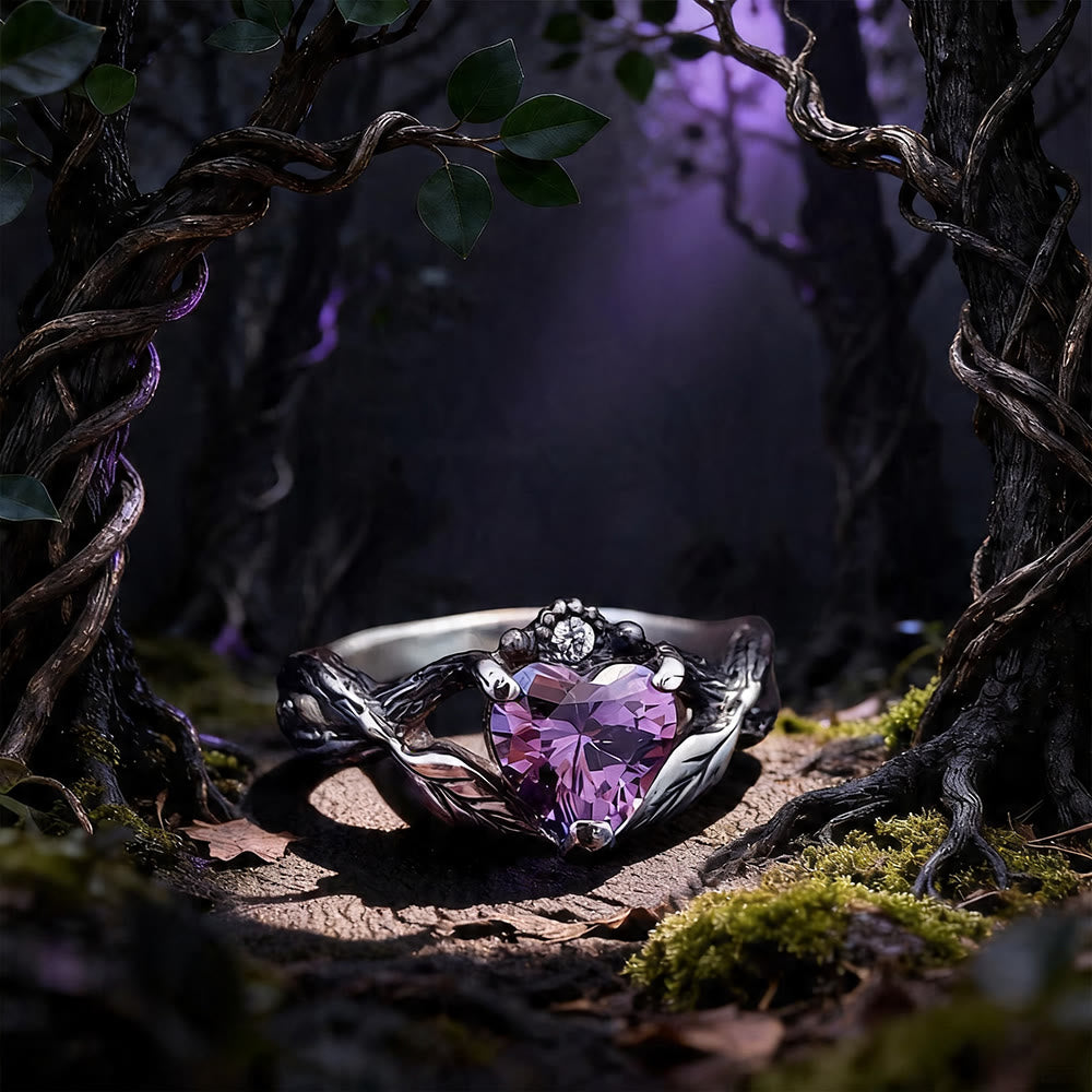 FREE Today: Love to Death Heart Amethyst Ring - US 10 - image 0
