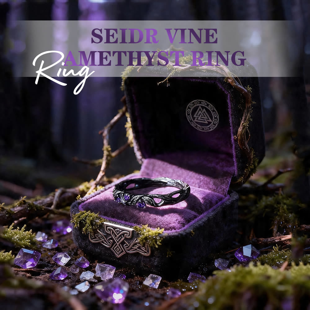 WorldNorse Seidr Vine Amethyst Ring - image 2
