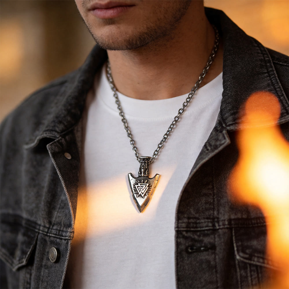 WorldNorse Vegvisir Valknut Retro Arrowhead Necklace - image 9